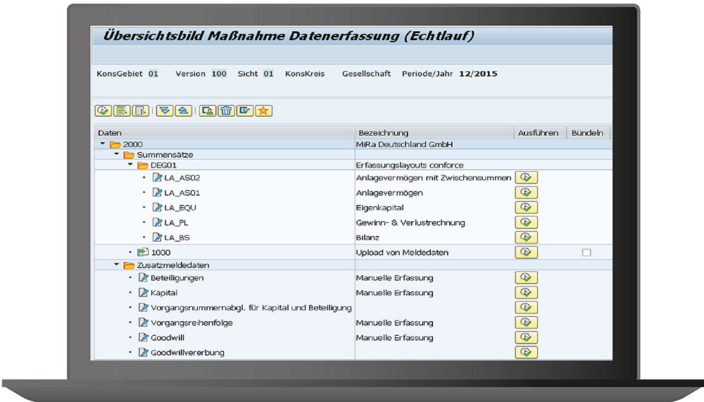 SAP EC-CS: Datenerfassung per Mausclick